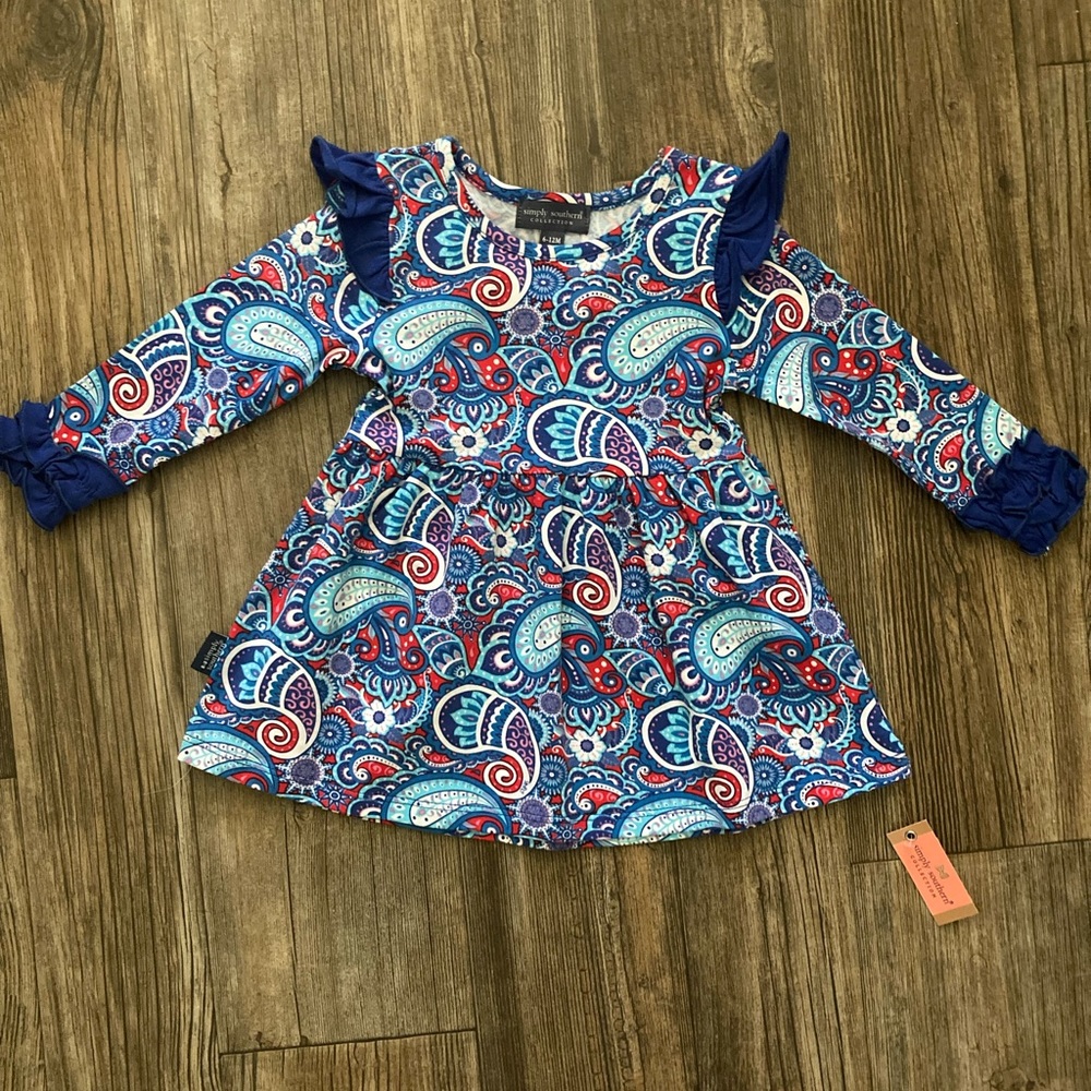 NWT Simply Southern Dress 6-12m